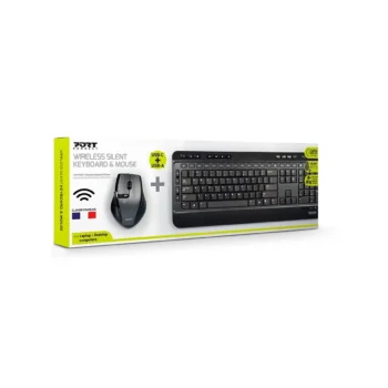 Port Black Wireless Keyboard & Mouse Combo