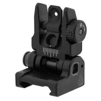UTG ACCU SYNC Spring Loaded AR15 Flip-Up Rear Sight, BLK MNT-957