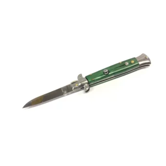 Side Open Spring Flick Knife 6055 Green