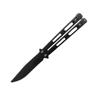 FAS6-3 Butterfly Knife Black With Pouch